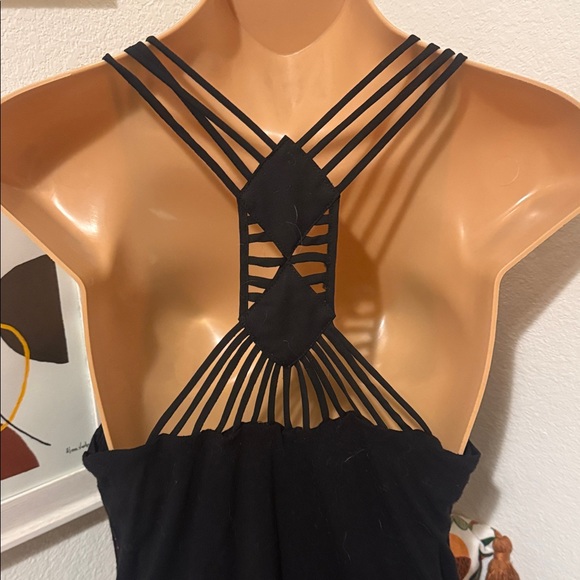 Nicole Miller Black Strappy Maxi Dress - Picture 3 of 4